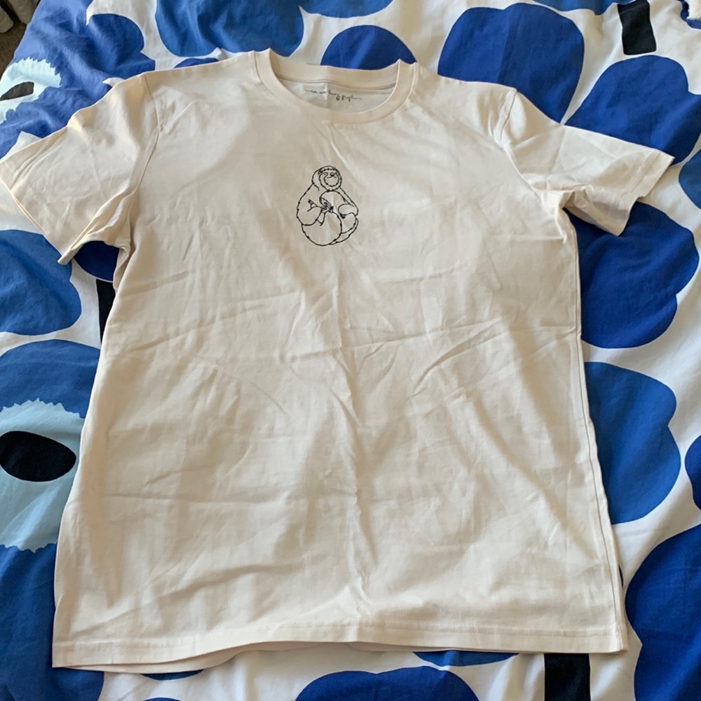 We Are Hairy People hand painted sloth tee shirt
